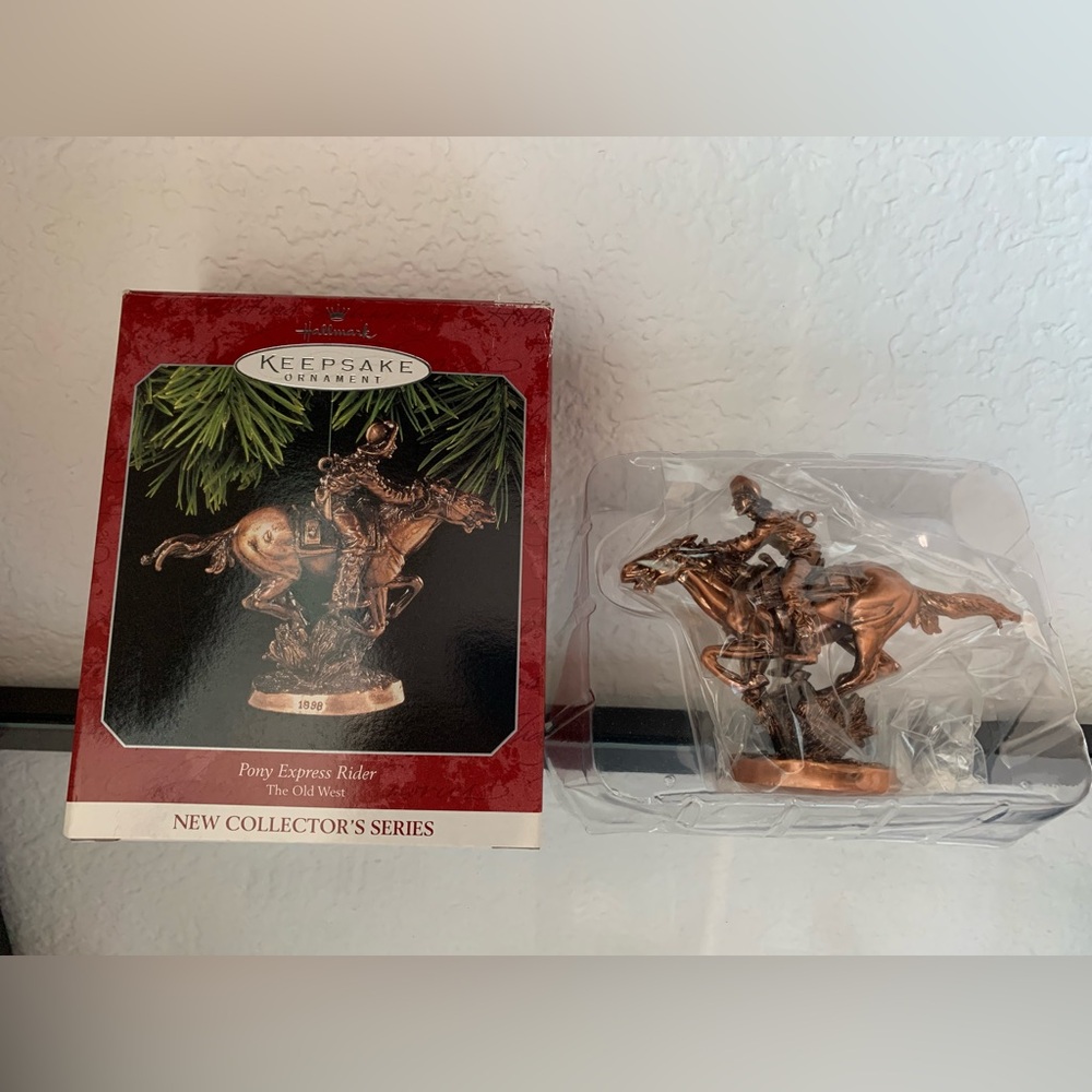 Vintage Hallmark Keepsake Ornament Pony Express Rider The Old West Series 1998